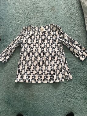 Chicos Navy and white Top Size 1